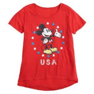 Disney's Mickey Mouse Red USA Graphic Tee – NWT